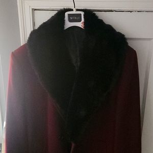 Vitali-46 Regular- Maroon Cashmere Overcoat.
